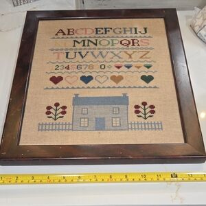 Source Unknown Multicolor Alphabet Sampler Wall Art